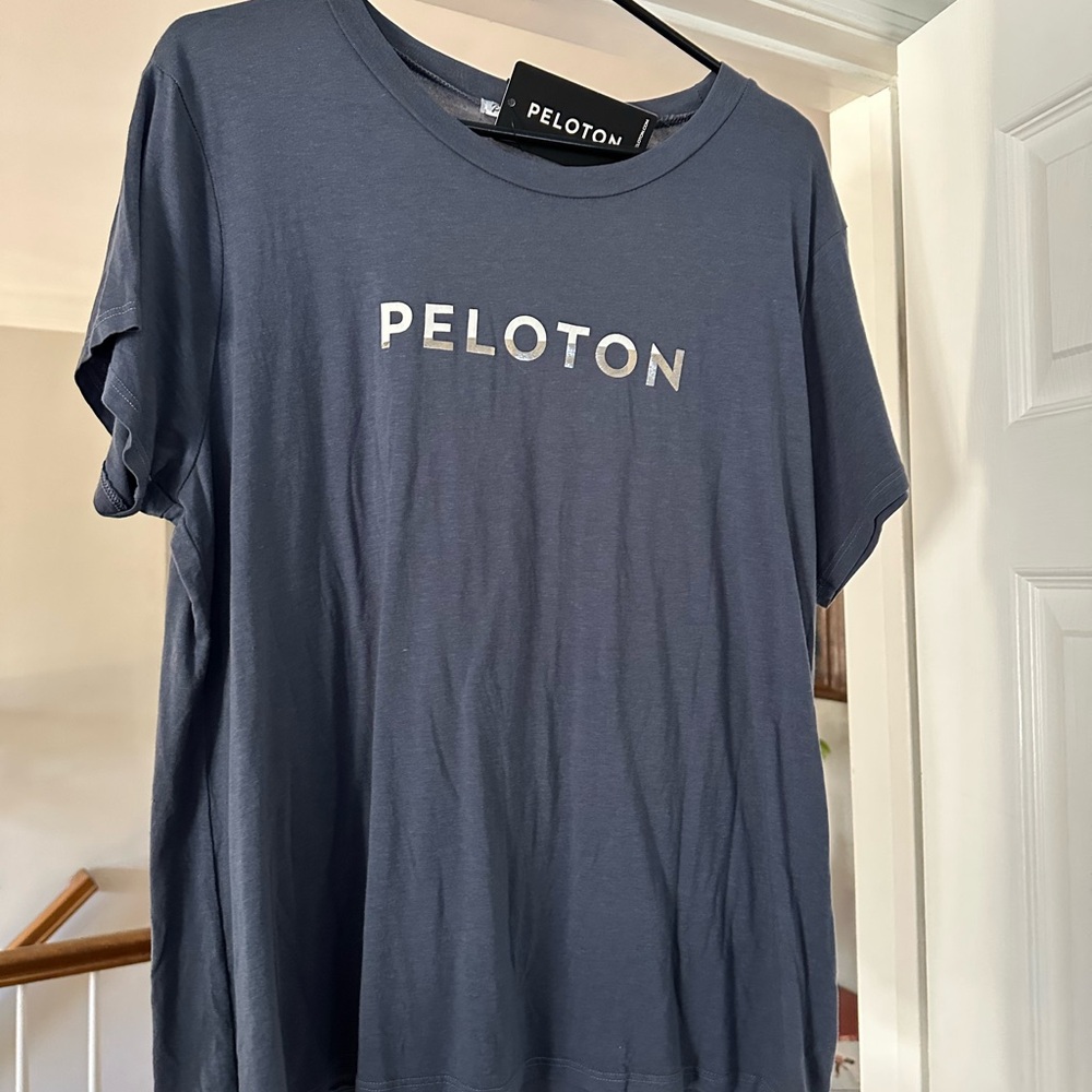 Peloton Gray:Blue Short Sleeve Tee
